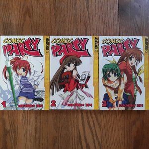 Comic Party Manga Lot Volumes 1-3